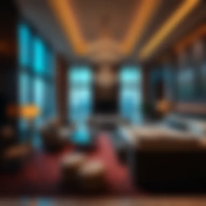 Interior of a high-end hotel suite in Dubai