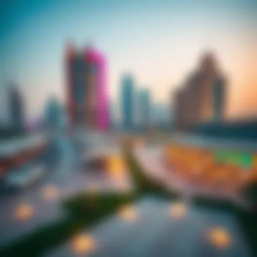 A stunning view of Dubai's promenade showcasing vibrant landscapes and architectural marvels