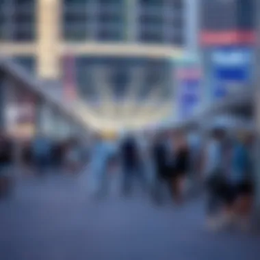 A lively gathering on the promenade illustrating the social atmosphere and community engagement