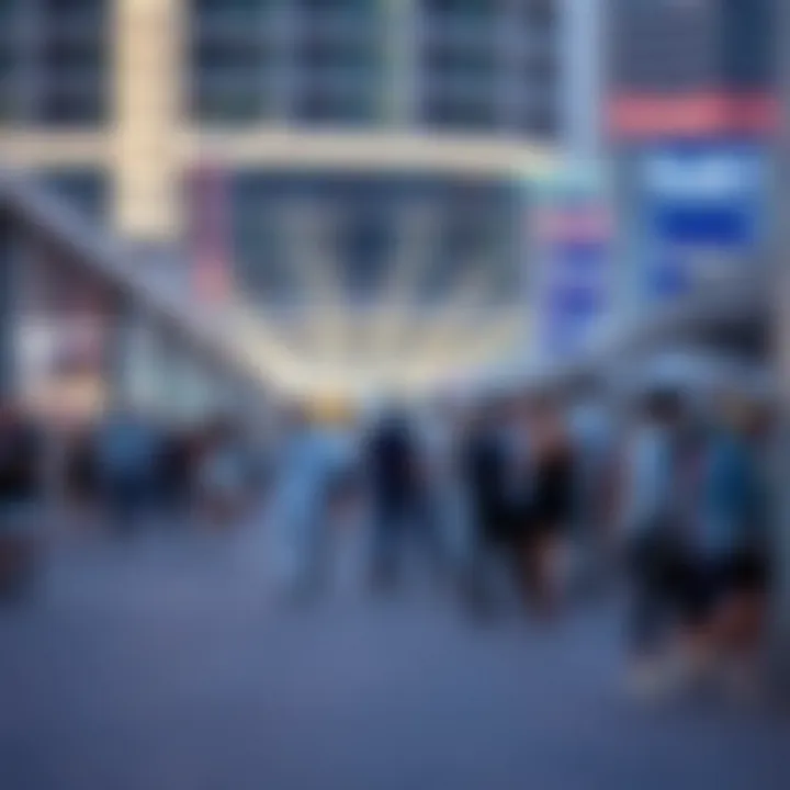 A lively gathering on the promenade illustrating the social atmosphere and community engagement