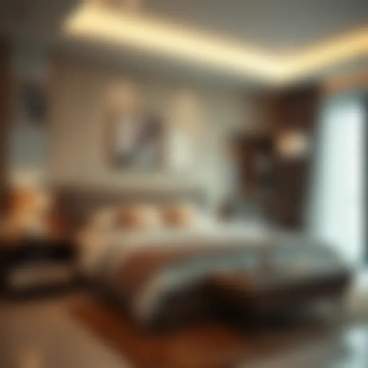 Cozy Room Interior for Rent A cozy room interior highlighting rental options in Al Quoz 3