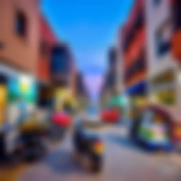 Vibrant Street Scene in Al Quoz 3 A vibrant street scene in Al Quoz 3 showcasing local art and culture