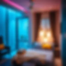 A cozy room interior showcasing rental options in Al Rashidiya