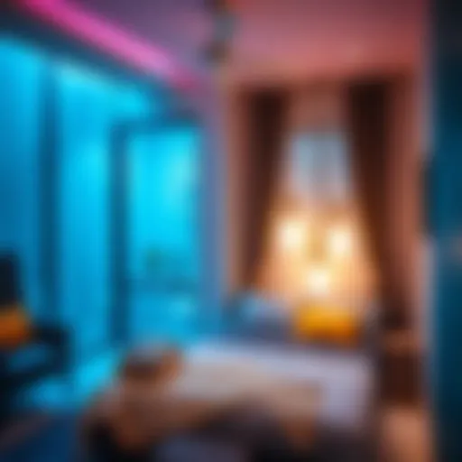 A cozy room interior showcasing rental options in Al Rashidiya