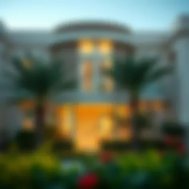 Exterior view of a rental property in Al Rashidiya with vibrant surroundings