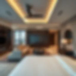 Luxurious room rental in Dubai showcasing modern design and amenities