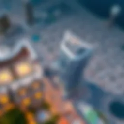 Aerial view of Samaya Tower showcasing its unique architecture