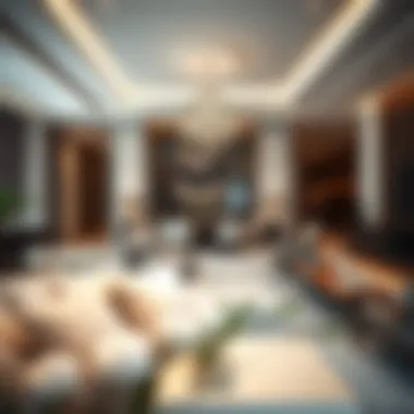 Luxurious interior design showcasing elegant living spaces