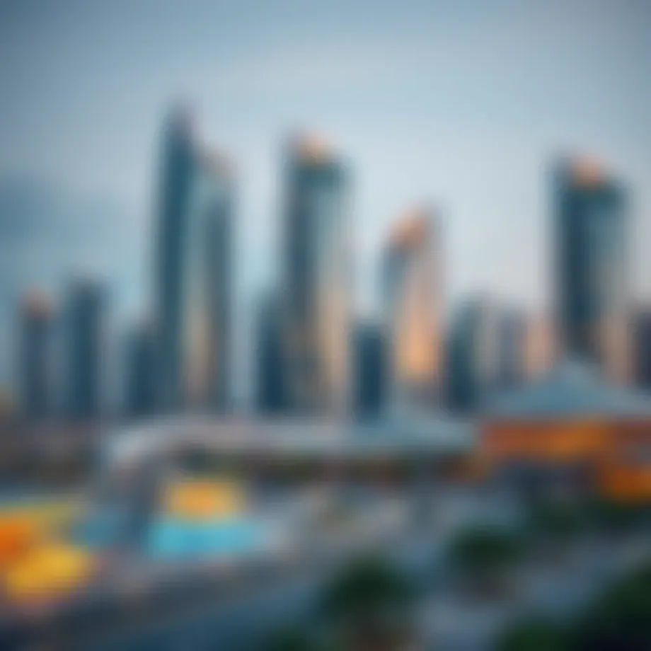 A stunning skyline view of Silicon Central showcasing modern architecture.