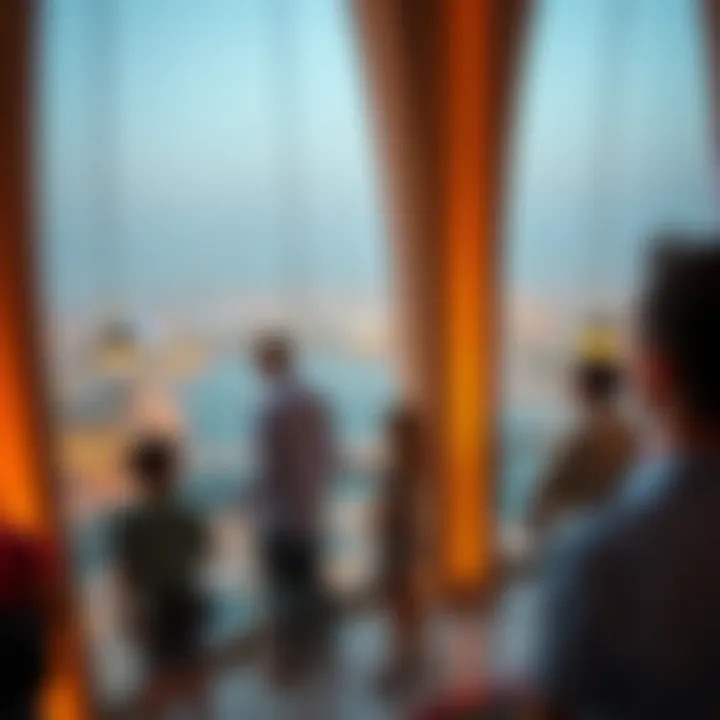 Visitors enjoying the panoramic views from سكاي فيو