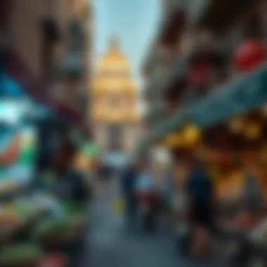 A vibrant market scene in Bur Dubai