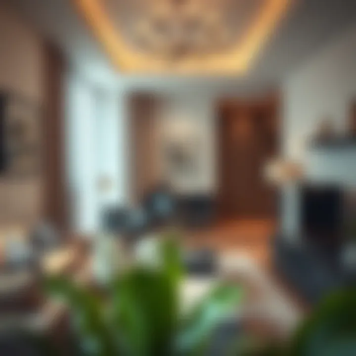 Stylish studio apartment interior in Bur Dubai