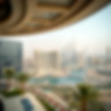 Panoramic view of the Dubai skyline from Al Maha Building