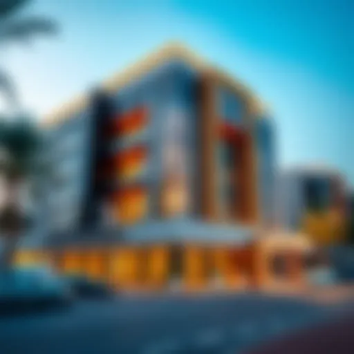 Stunning exterior view of Al Maha Building showcasing its modern architecture