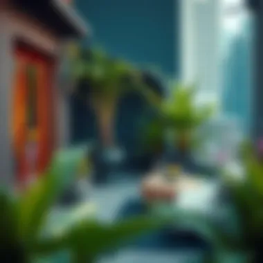 Balcony garden enhancing urban living space