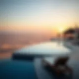 Luxury resort with an infinity pool overlooking the desert