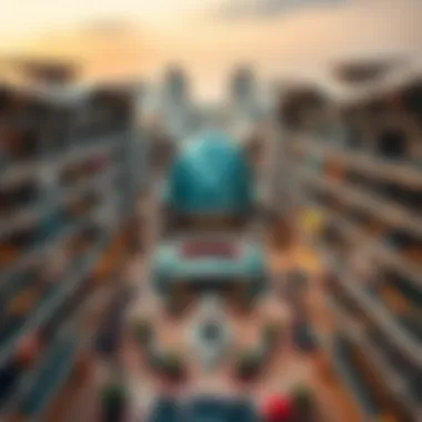 Aerial view of the largest shopping mall showcasing its architectural grandeur