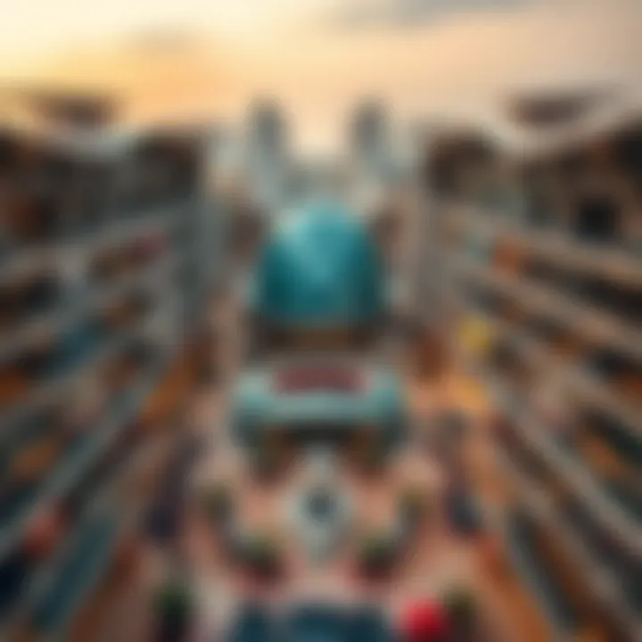 Aerial view of the largest shopping mall showcasing its architectural grandeur