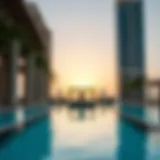 Luxurious hotel pool in Dubai