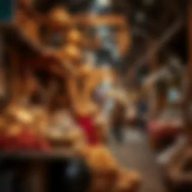 Local market showcasing traditional crafts and regional produce