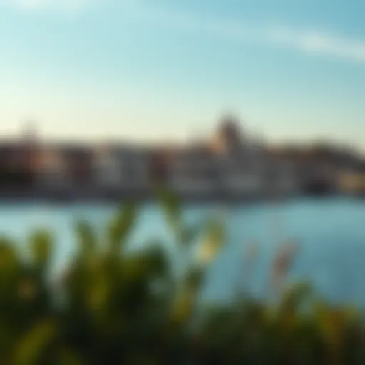 A picturesque view of the Danube River with historical architecture lining its banks