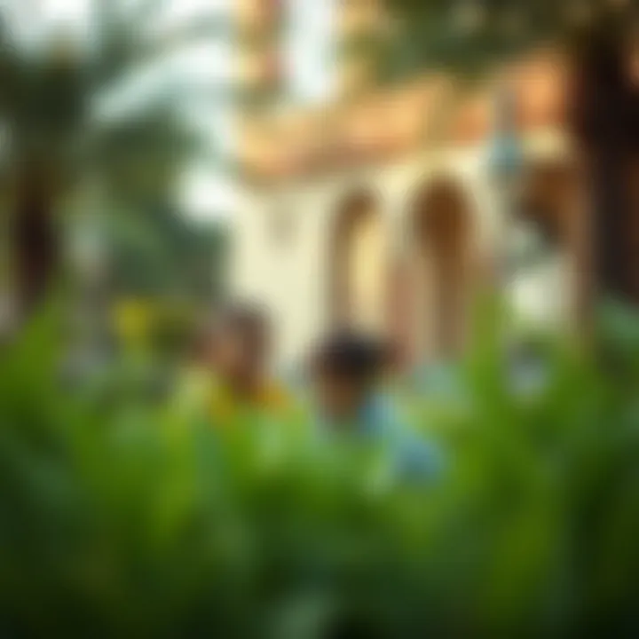 Children enjoying a community park in Dubai