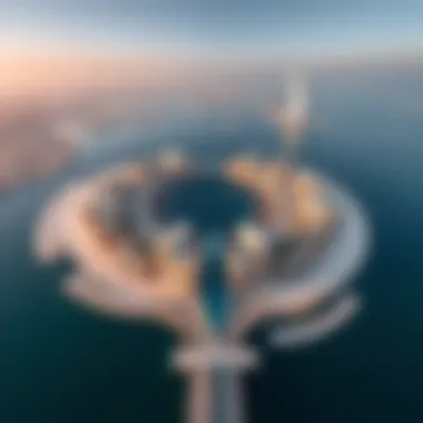 Palm Jumeirah from Above Aerial view of the Palm Jumeirah showcasing its unique shape