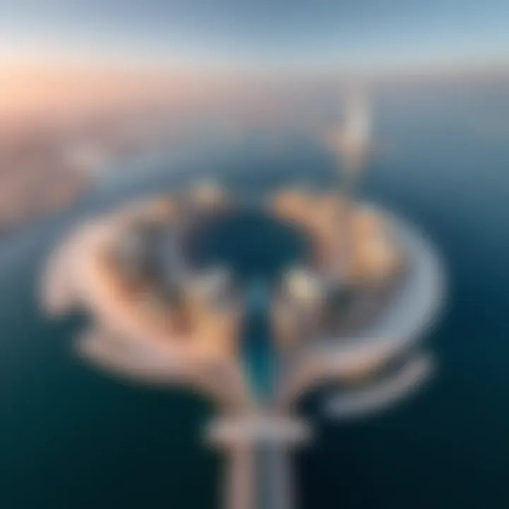 Palm Jumeirah from Above Aerial view of the Palm Jumeirah showcasing its unique shape