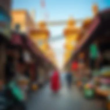 Vibrant market scene at the historic Dubai Souk