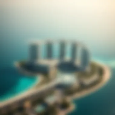 Luxurious view of the Palm Jumeirah from above