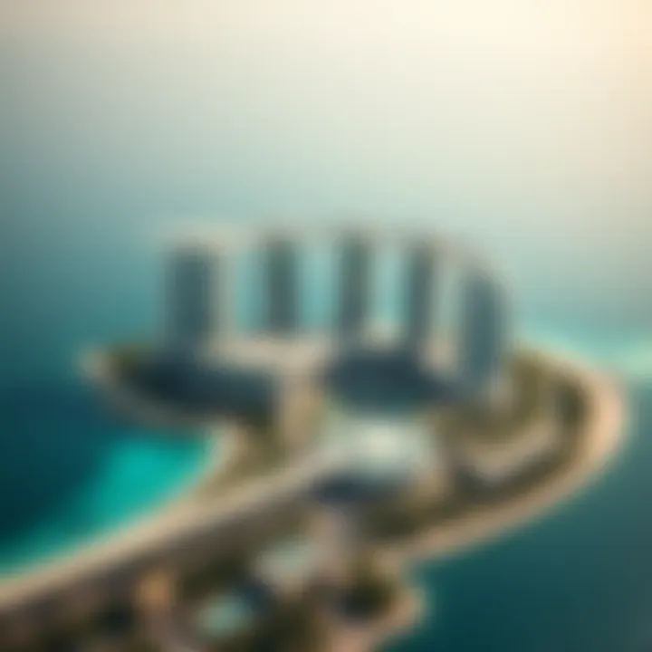 Luxurious view of the Palm Jumeirah from above