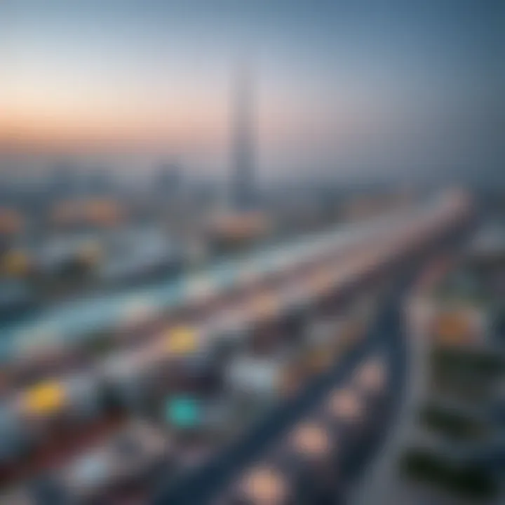 Aerial view of Nad Al Sheba showcasing its vibrant real estate