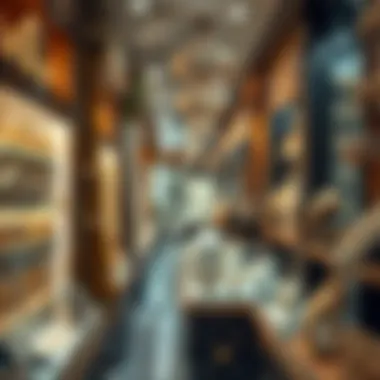 Intricate jewelry pieces showcased in a shop