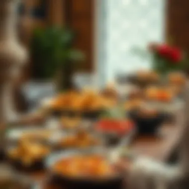 Traditional Iftar spread showcasing various dishes