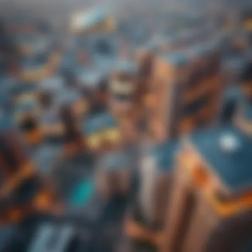 Aerial view of Dubai's skyline showcasing luxurious properties