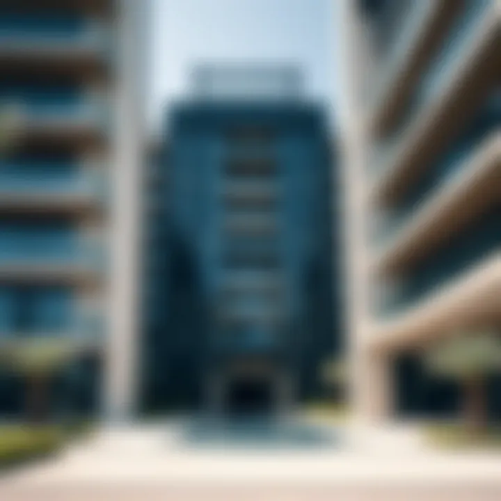 Modern architectural design of a high-end residential building