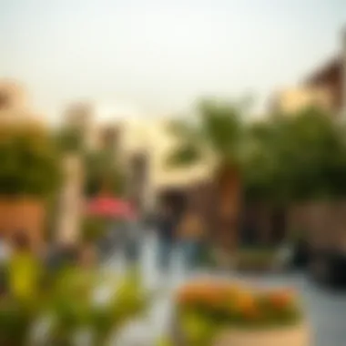 Vibrant community spaces in a Dubai neighborhood