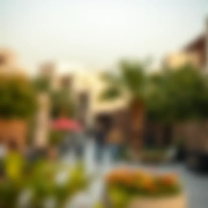 Vibrant community spaces in a Dubai neighborhood