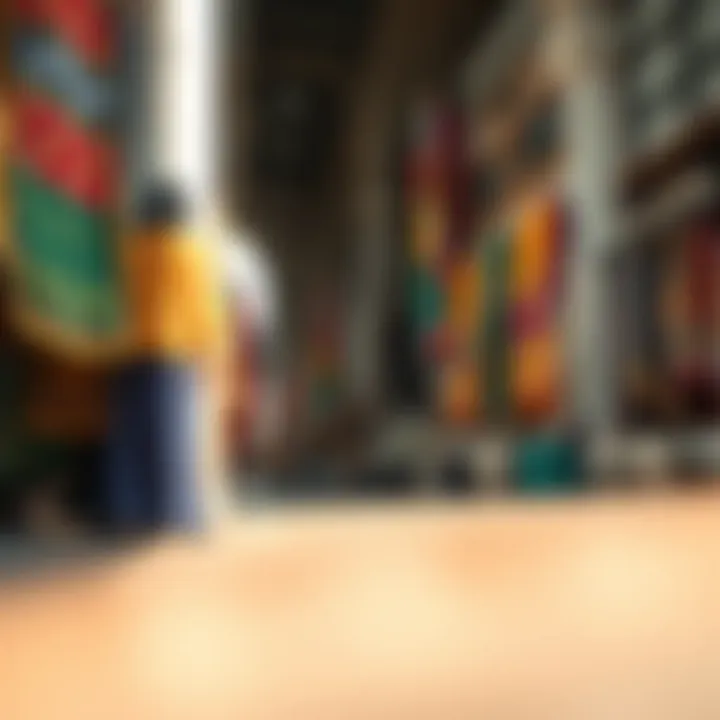 A Glimpse into Dubai's Traditional Souks Traditional souk showcasing vibrant textiles and spices