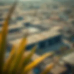 Aerial view of warehouses in Ras Al Khor