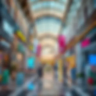 Vibrant retail spaces within Warqa Mall