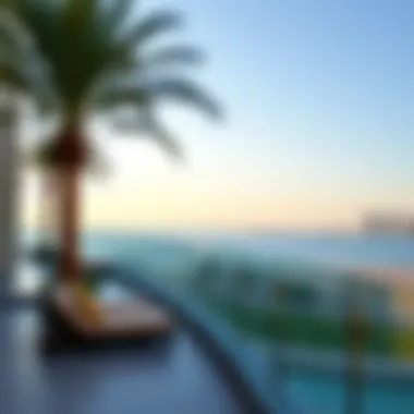 Scenic beach view from Fairmont Palm Jumeirah