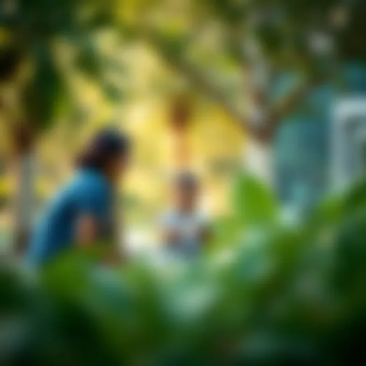 Family enjoying quality time in one of the parks within Skycourts