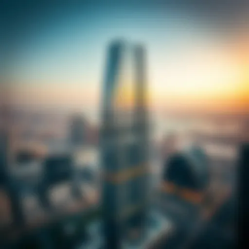 Architectural Majesty of the Financial Tower Aerial view of the Financial Tower showcasing its architectural majesty