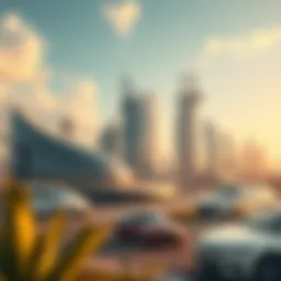 A futuristic skyline of Dubai showcasing innovative architecture