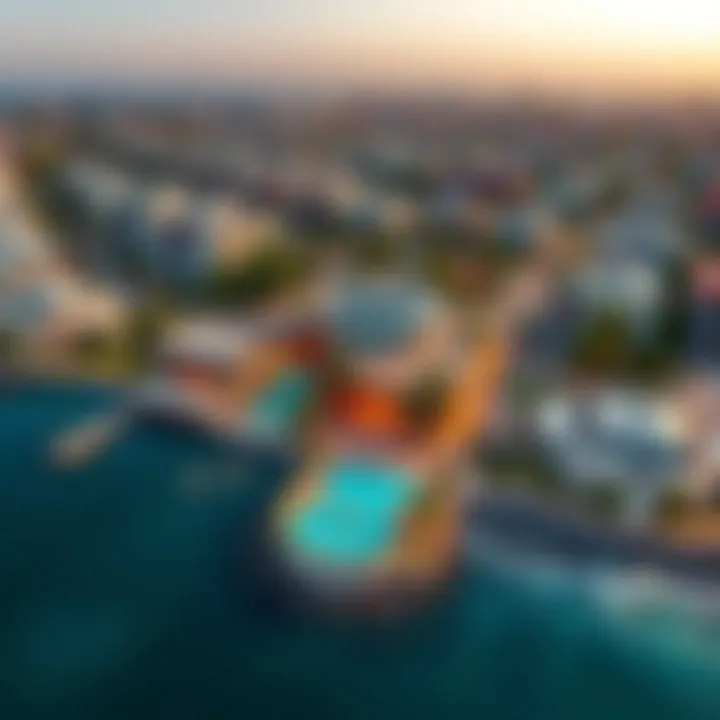 Aerial view of Gardenia Bay showcasing its architectural beauty