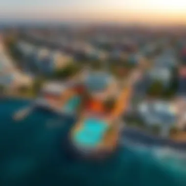 Stunning Aerial Perspective of Gardenia Bay Aerial view of Gardenia Bay showcasing its architectural beauty