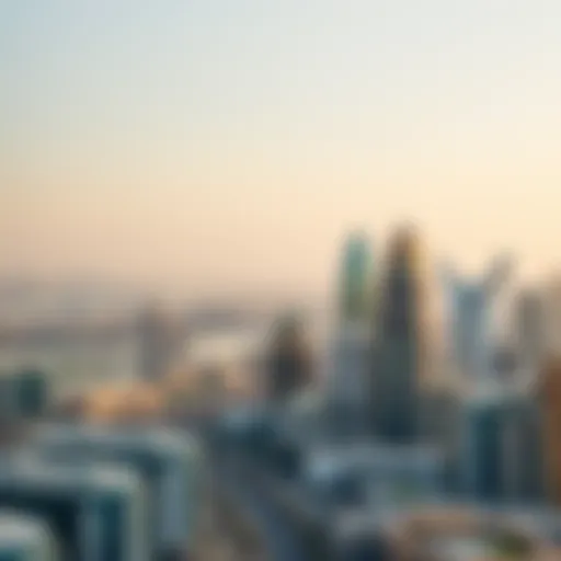 Panoramic view of Sharjah skyline showcasing modern architecture