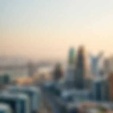 Stunning Skyline of Sharjah Panoramic view of Sharjah skyline showcasing modern architecture