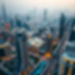 Aerial view of Dubai's skyline showcasing luxury real estate